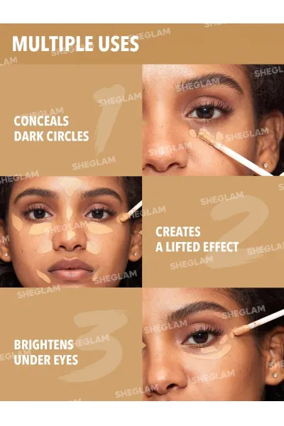  تصویر 4 : Sheglam شیگلم BUTTERCREAM کانسیلر فول کاور ۱۲ ساعته رنگ  