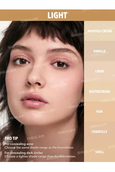  تصویر 6 : Sheglam شیگلم BUTTERCREAM کانسیلر فول کاور ۱۲ ساعته رنگ  