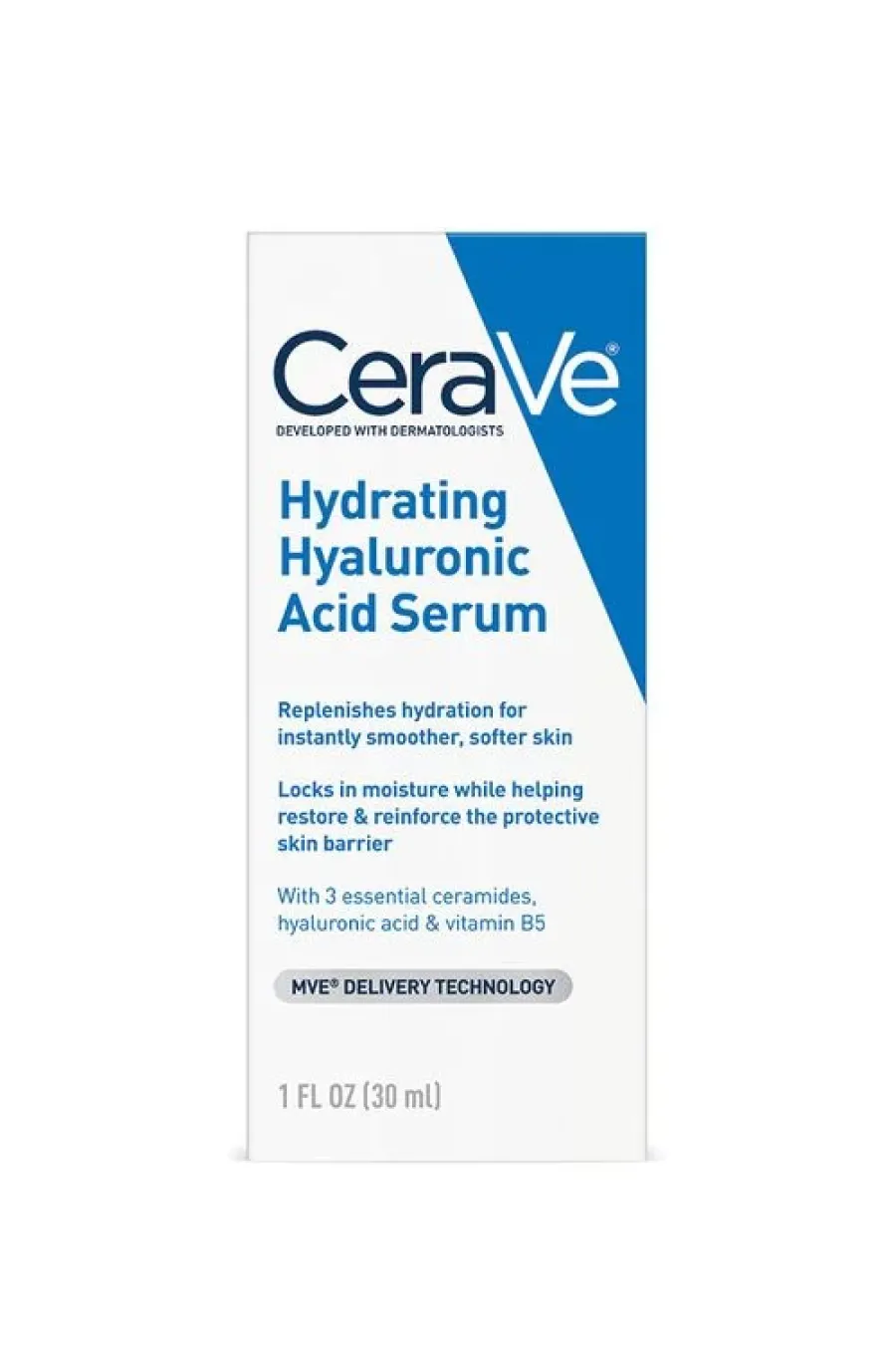 معرفی سرم آبرسان هیالورونیک اسید سراوی CeraVe در بسته‌بندی اصلی