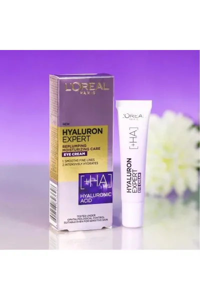  تصویر 2 : L'Oreal Paris لورال پاریس  کرم دور چشم هیالورونیک اسید پلاس  