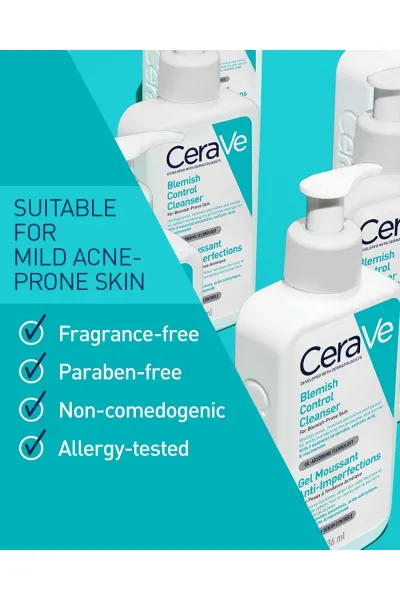  تصویر 8 : CeraVe سراوی Blemish ژل شوینده بلمیش ضدجوش و لک  