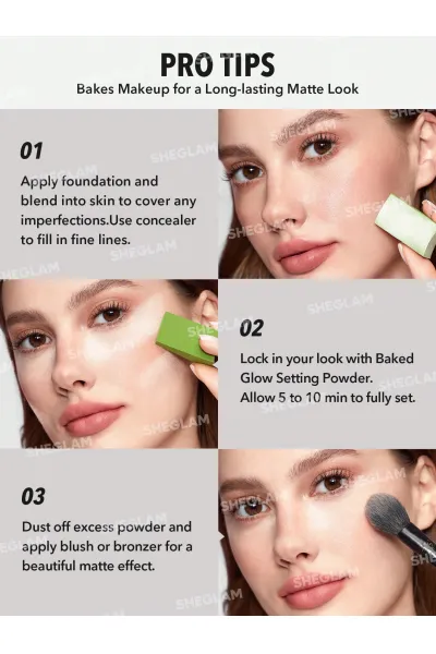  تصویر 2 : Sheglam شیگلم  پودر فیکس بیک ترنسلوسنت  