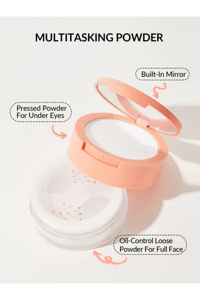  تصویر 2 : پودر فیکس دو طبقه رنگ Translucent شیگلم Sheglam 