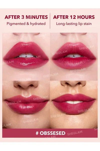  تصویر 1 : Sheglam شیگلم Obsessed تینت لب آبرسان و ماندگار رنگ  