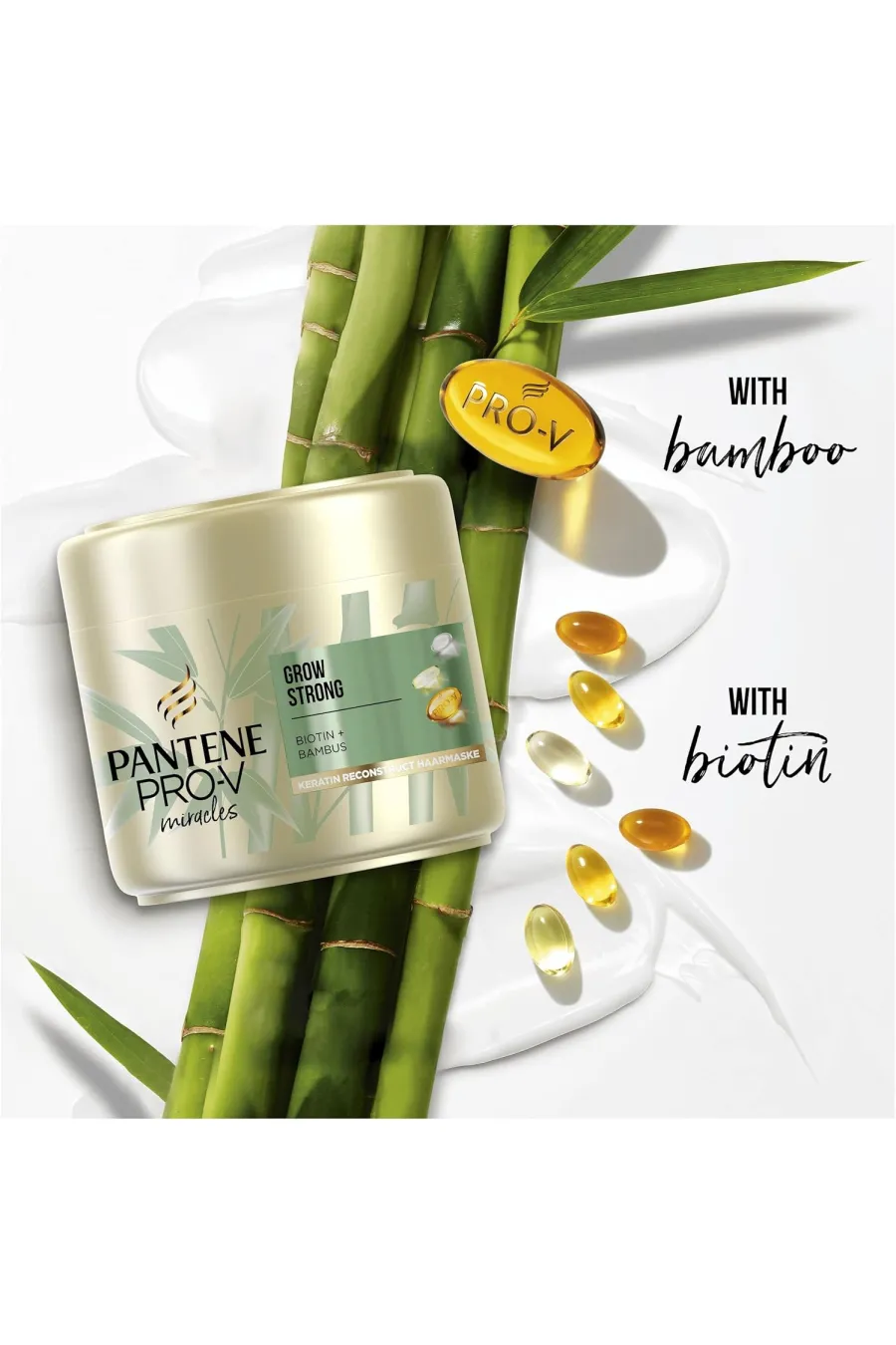 معرفی ماسک مو بامبو + بیوتین پنتن Pantene با ترکیبات بامبو و بیوتین