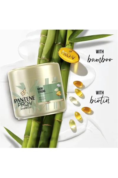  تصویر 2 : Pantene پنتن  ماسک مو بامبو + بیوتین  