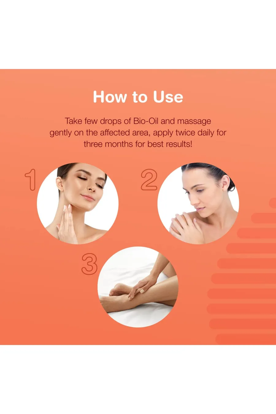 نحوه استفاده از روغن ترمیم کننده پوست بیو اویل Bio-Oil با ماساژ ملایم روی پوست نحوه استفاده از روغن ترمیم کننده پوست بیو اویل Bio-Oil با ماساژ ملایم روی پوست