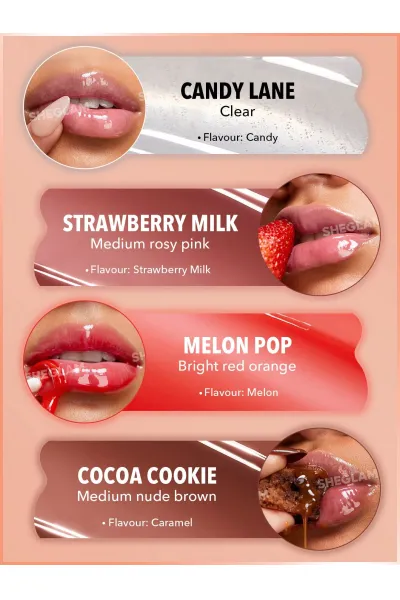  تصویر 7 : Sheglam شیگلم Strawberry Milk لیپ گلاس میوه ای آبرسان  