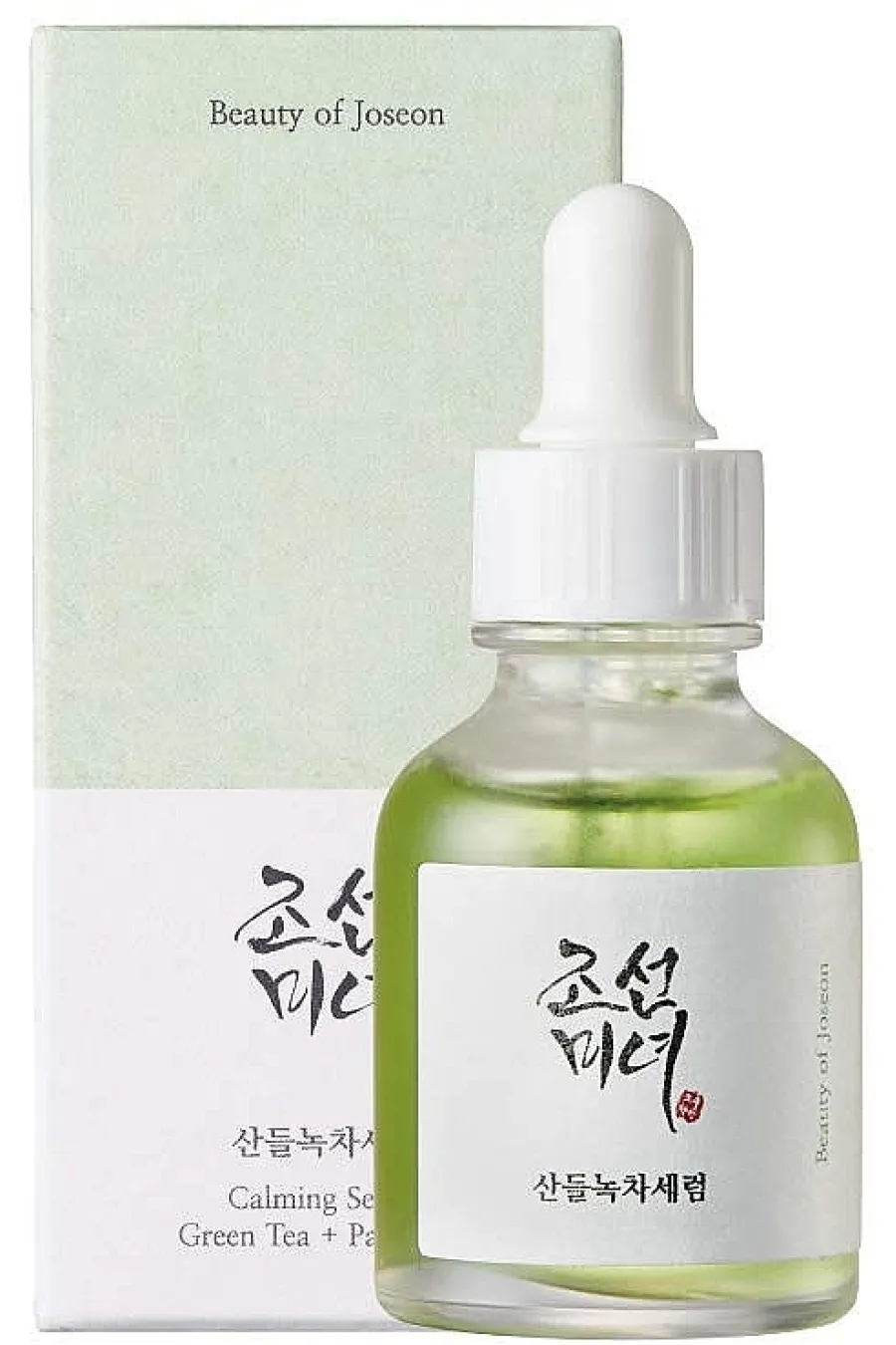 معرفی سرم چای سبز + پنتنول بیوتی آف جوسان Beauty of joseon همراه با بسته‌بندی محصول