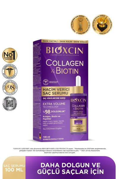  تصویر 1 : سرم حجم دهنده موی کلاژن + بیوتین بیوکسین BIOXCIN 