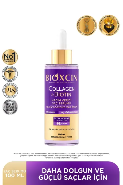  تصویر 2 : سرم حجم دهنده موی کلاژن + بیوتین بیوکسین BIOXCIN 