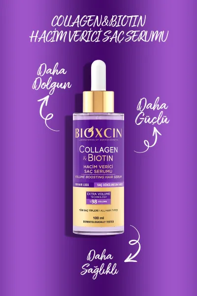  تصویر 4 : سرم حجم دهنده موی کلاژن + بیوتین بیوکسین BIOXCIN 