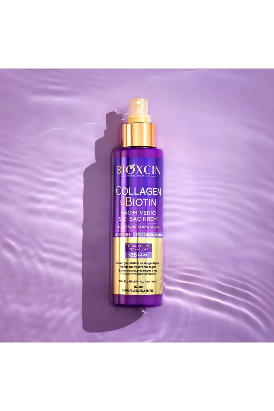 اسپری نرم کننده و حجم دهنده کلاژن + بیوتین بیوکسین BIOXCIN مناسب موهای کمحجم و نازک اسپری نرم کننده و حجم دهنده کلاژن + بیوتین بیوکسین BIOXCIN مناسب موهای کمحجم و نازک