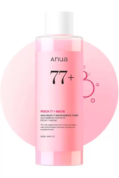 خرید و قیمت تونر اسنس نیاسینامید + هلو Anua 77% آنوا اصل