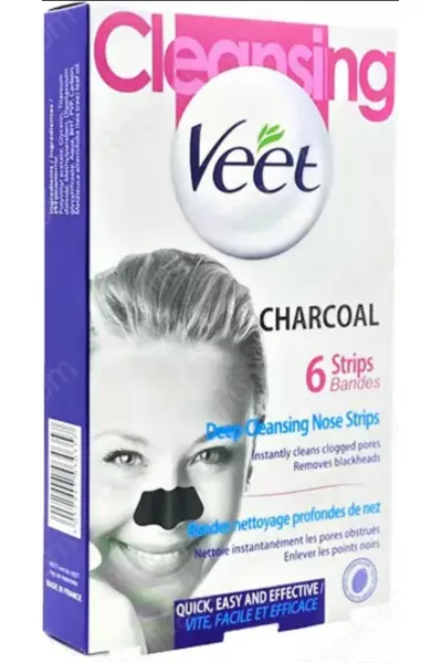 خرید و قیمت چسب‌ بینی پاک کننده منافذ حاوی زغال فعال Veet  ویت اصل