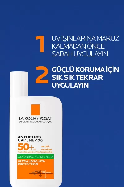  تصویر 3 : LA ROCHE POSAY لاروش پوزای  ضدآفتاب فلوئیدی پوست چرب  