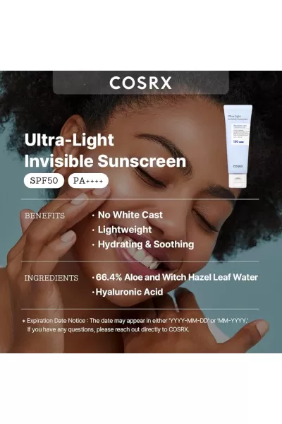  تصویر 2 : COSRX کوزارکس  ضدآفتاب آبرسان فوق سبک  
