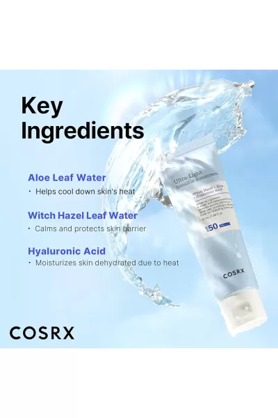  تصویر 4 : COSRX کوزارکس  ضدآفتاب آبرسان فوق سبک  