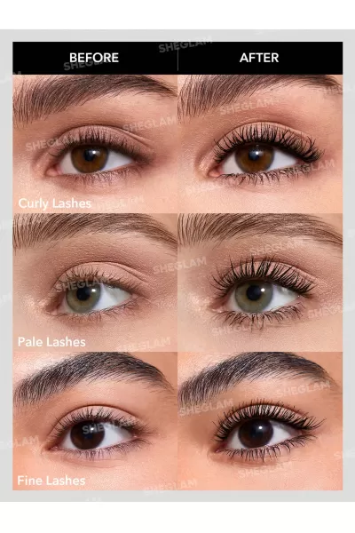  تصویر 3 : Sheglam شیگلم  ریمل‌دو سر مشکی حجم دهنده و بلند کننده  