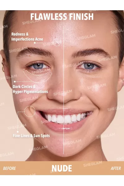  تصویر 1 : کرم پودر استیکی رنگ Nude شیگلم Sheglam 