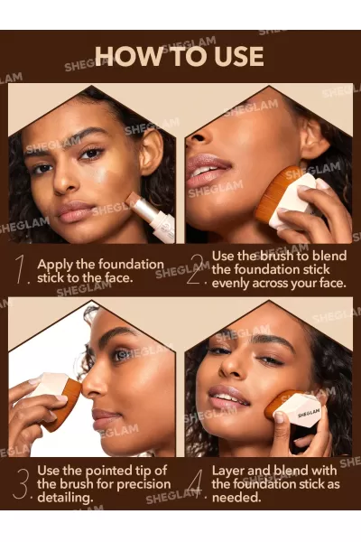  تصویر 3 : Sheglam شیگلم  براش کرم پودر مگنت  