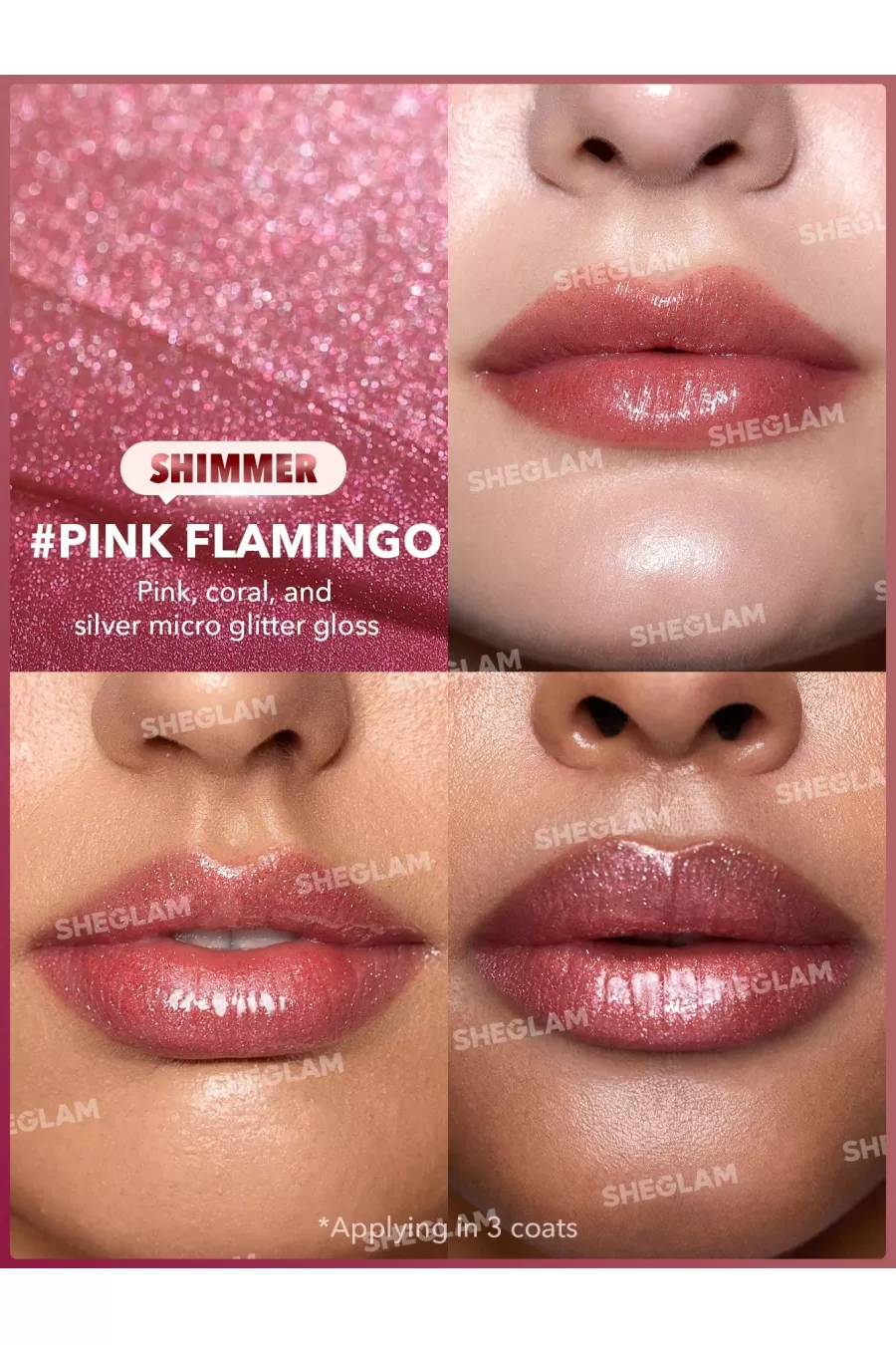 ترفندهای حرفهای استفاده از بالم لب شاین حجم دهنده (لیپ پلامپر) رنگ Pink Flamingo شیگلم Sheglam ترفندهای حرفهای استفاده از بالم لب شاین حجم دهنده (لیپ پلامپر) رنگ Pink Flamingo شیگلم Sheglam