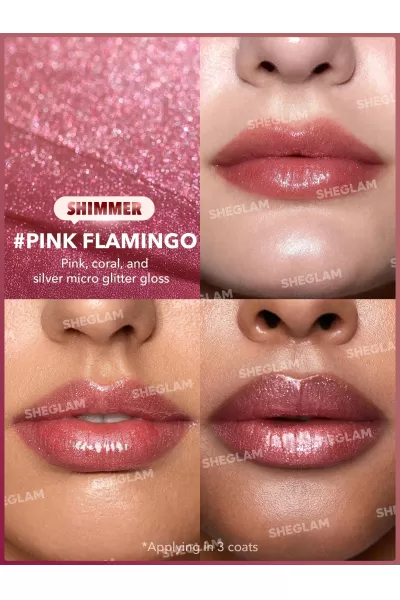  تصویر 1 : Sheglam شیگلم Pink Flamingo بالم لب شاین حجم دهنده (لیپ پلامپر) رنگ  