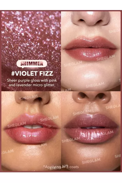 تصویر 1 : Sheglam شیگلم Violet Fizz بالم لب شاین حجم دهنده (لیپ پلامپر) رنگ  