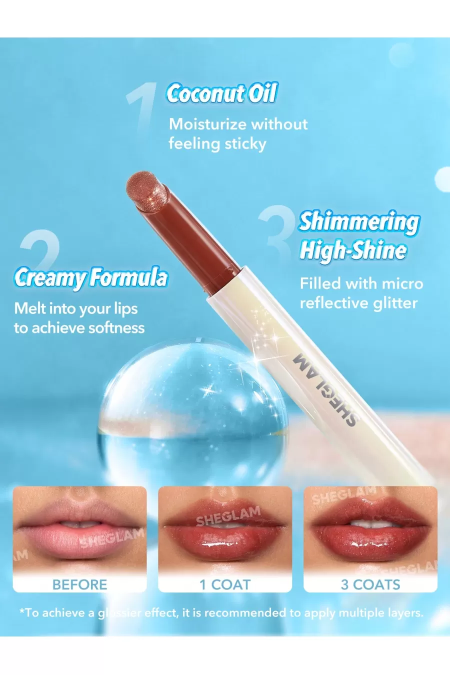 ترکیبات مؤثر بالم لب شاین حجم دهنده (لیپ پلامپر) رنگ Sepia Kiss شیگلم Sheglam ترکیبات مؤثر بالم لب شاین حجم دهنده (لیپ پلامپر) رنگ Sepia Kiss شیگلم Sheglam