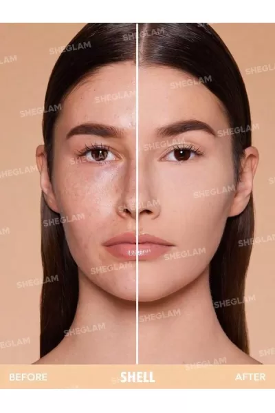  تصویر 1 : Sheglam شیگلم Shell پنکک مات رنگ شل  
