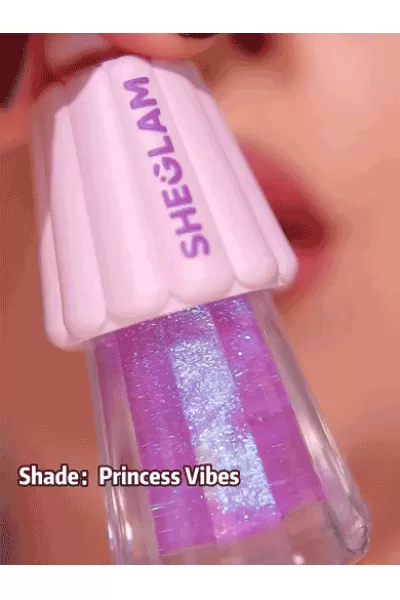  تصویر 2 : لیپ اویل شاین چتری رنگ Princess Vibes شیگلم Sheglam 