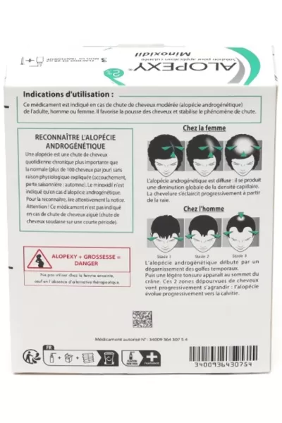  تصویر 3 : Alopexy الوپکسی  ماینوکسیدل بانوان و آقایان ۲ درصد فرانسوی  
