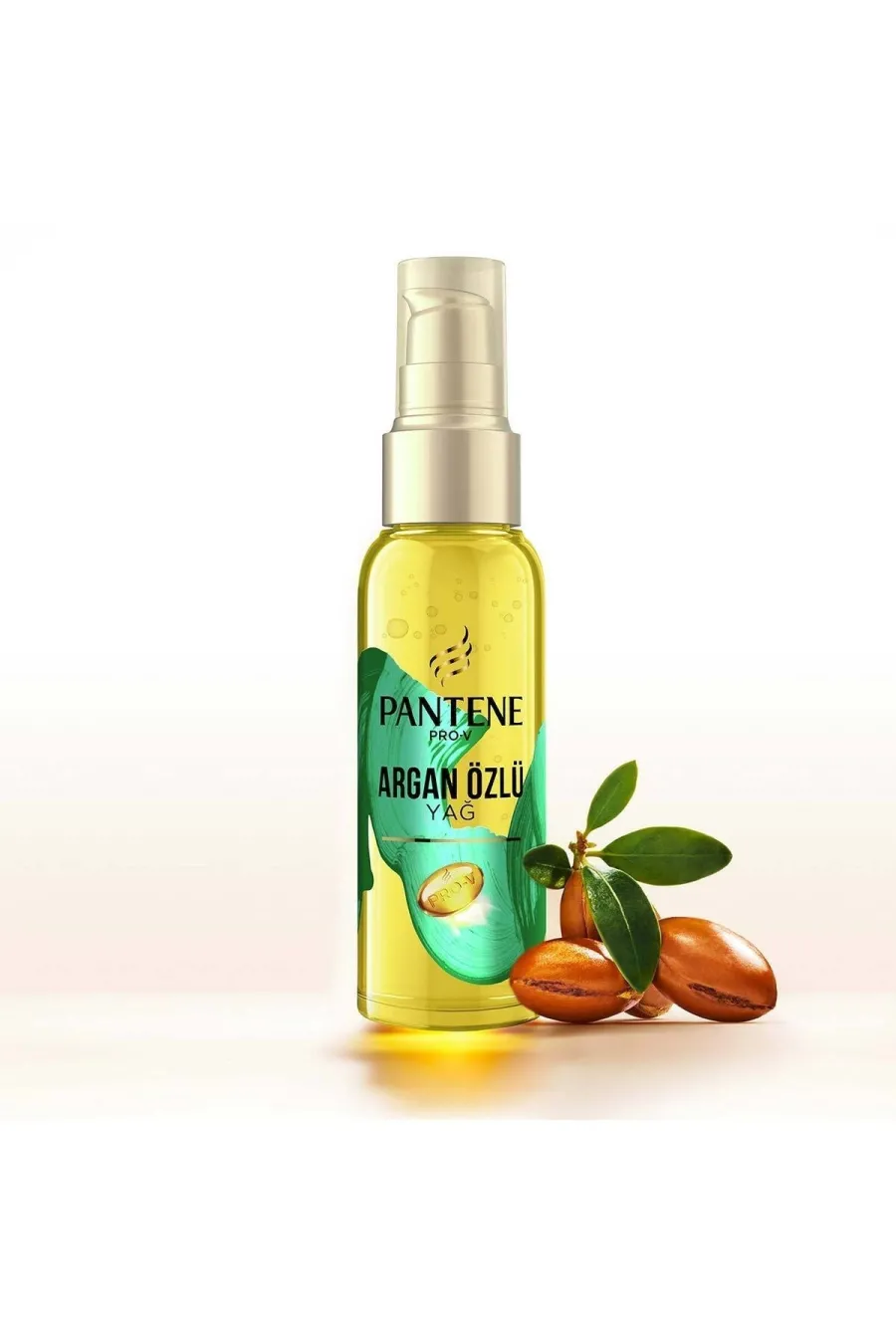 ویژگی روغن مو آرگان پنتن Pantene با نمای محصول و روغن آرگان