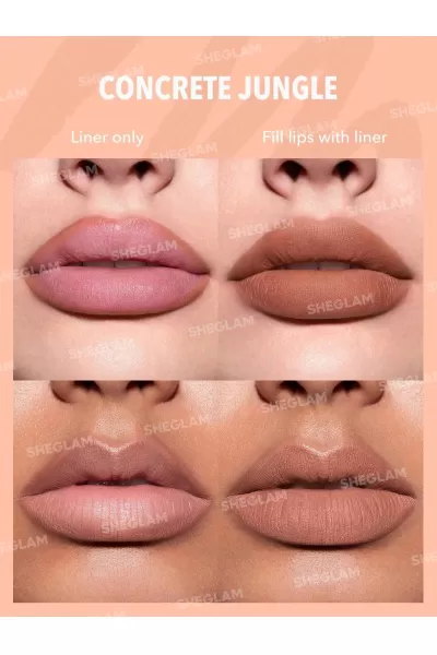  تصویر 4 : Sheglam شیگلم Au Naturel کیت مداد خط لب رنگ  