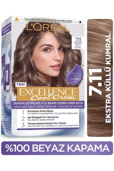 خرید و قیمت پک رنگ مو شماره 7.11 L'Oreal Paris  لورال پاریس اصل