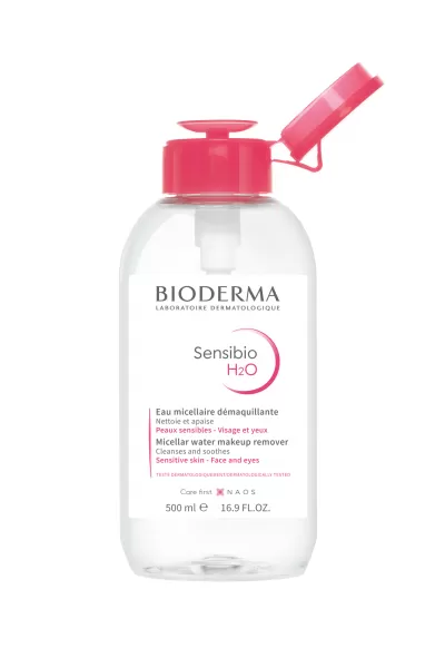 میسلار واتر پوست حساس با درب پمپی Bioderma