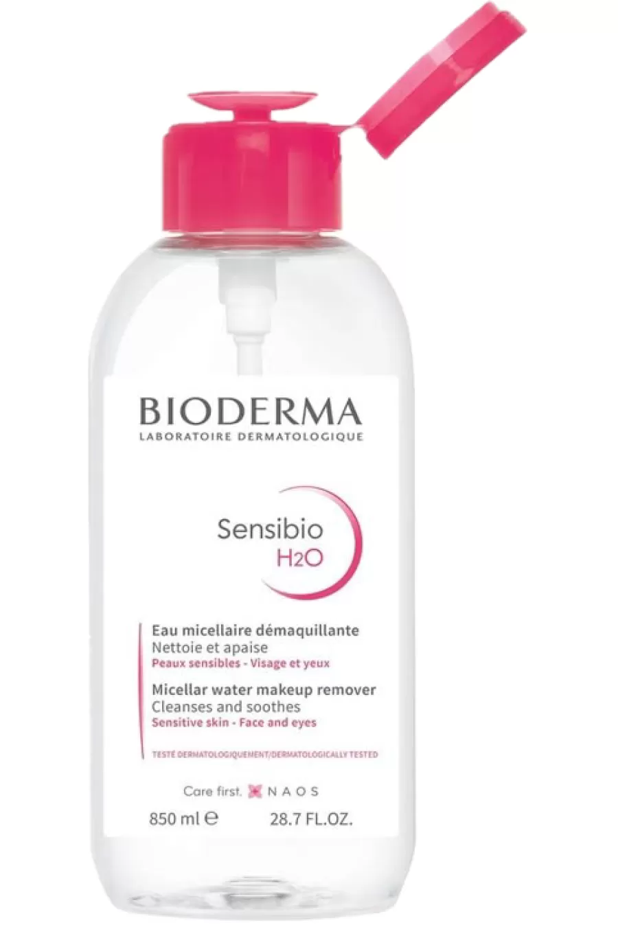 نحوه استفاده از میسلار واتر پوست حساس با درب پمپی بیودرما Bioderma نحوه استفاده از میسلار واتر پوست حساس با درب پمپی بیودرما Bioderma