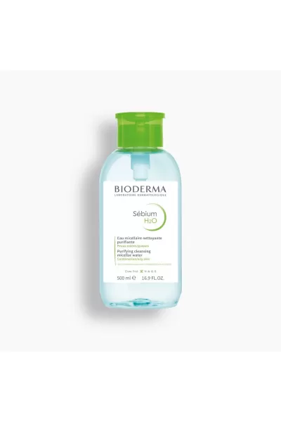  تصویر 1 : Bioderma بیودرما  میسلار واتر پوست چرب و مختلط با درب پمپی  