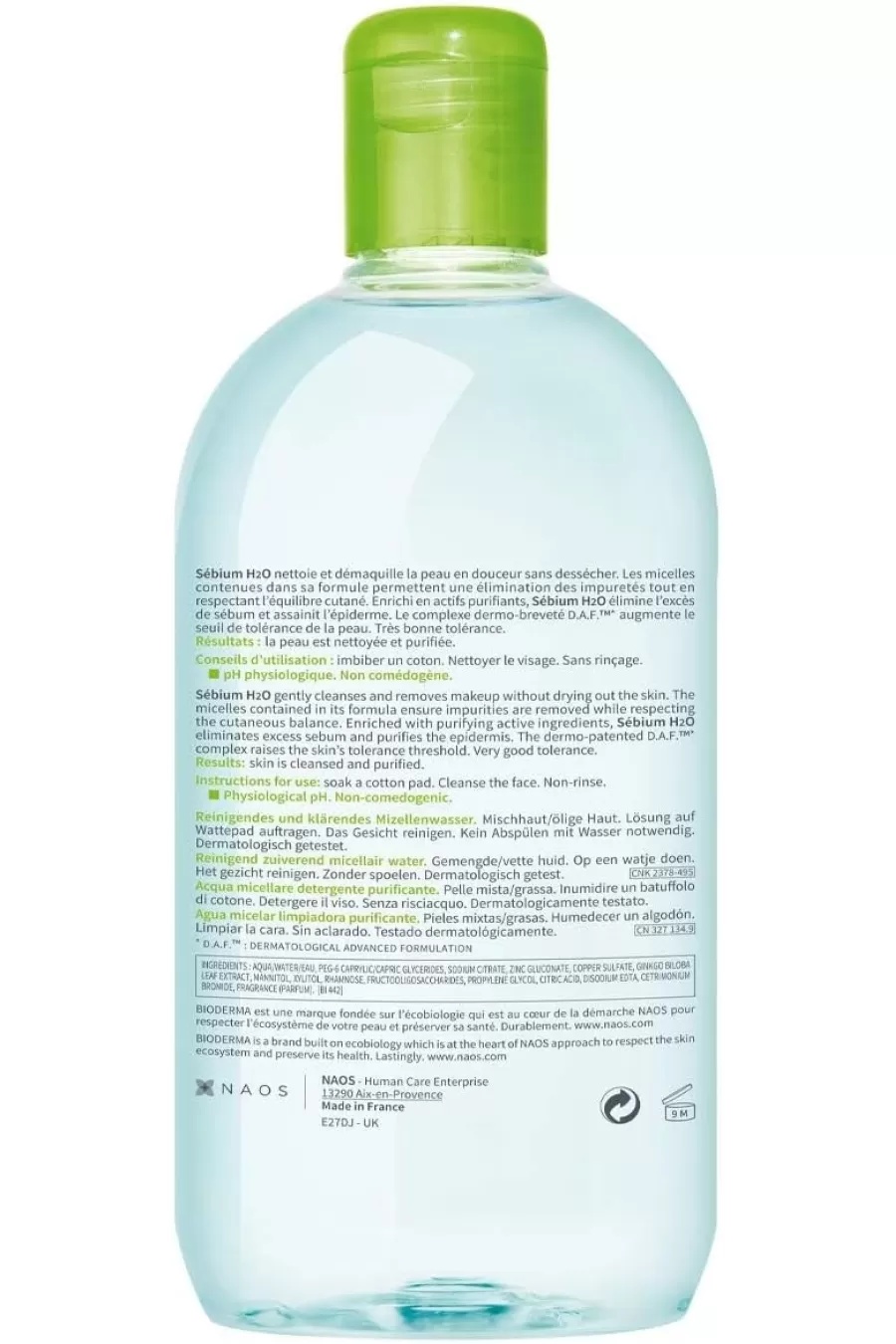 ترکیبی دقیق برای تعادل و پاکیزگی پوست میسلار واتر پوست چرب و مختلط بیودرما Bioderma ترکیبی دقیق برای تعادل و پاکیزگی پوست میسلار واتر پوست چرب و مختلط بیودرما Bioderma