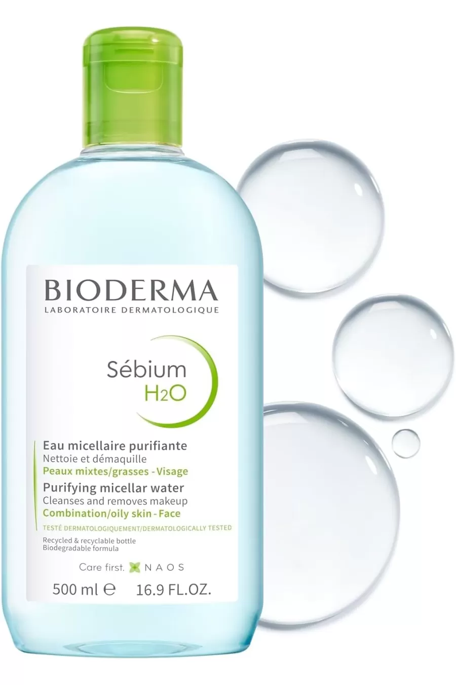 معرفی میسلار واتر پوست چرب و مختلط بیودرما Bioderma با نمای محصول و حبابهای پاککننده معرفی میسلار واتر پوست چرب و مختلط بیودرما Bioderma با نمای محصول و حبابهای پاککننده