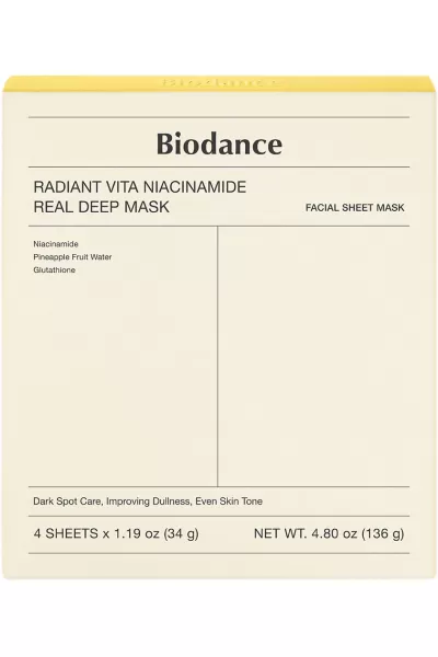  تصویر 1 : BioDance بایودنس  پک ۴ تایی ماسک نیاسینامید  