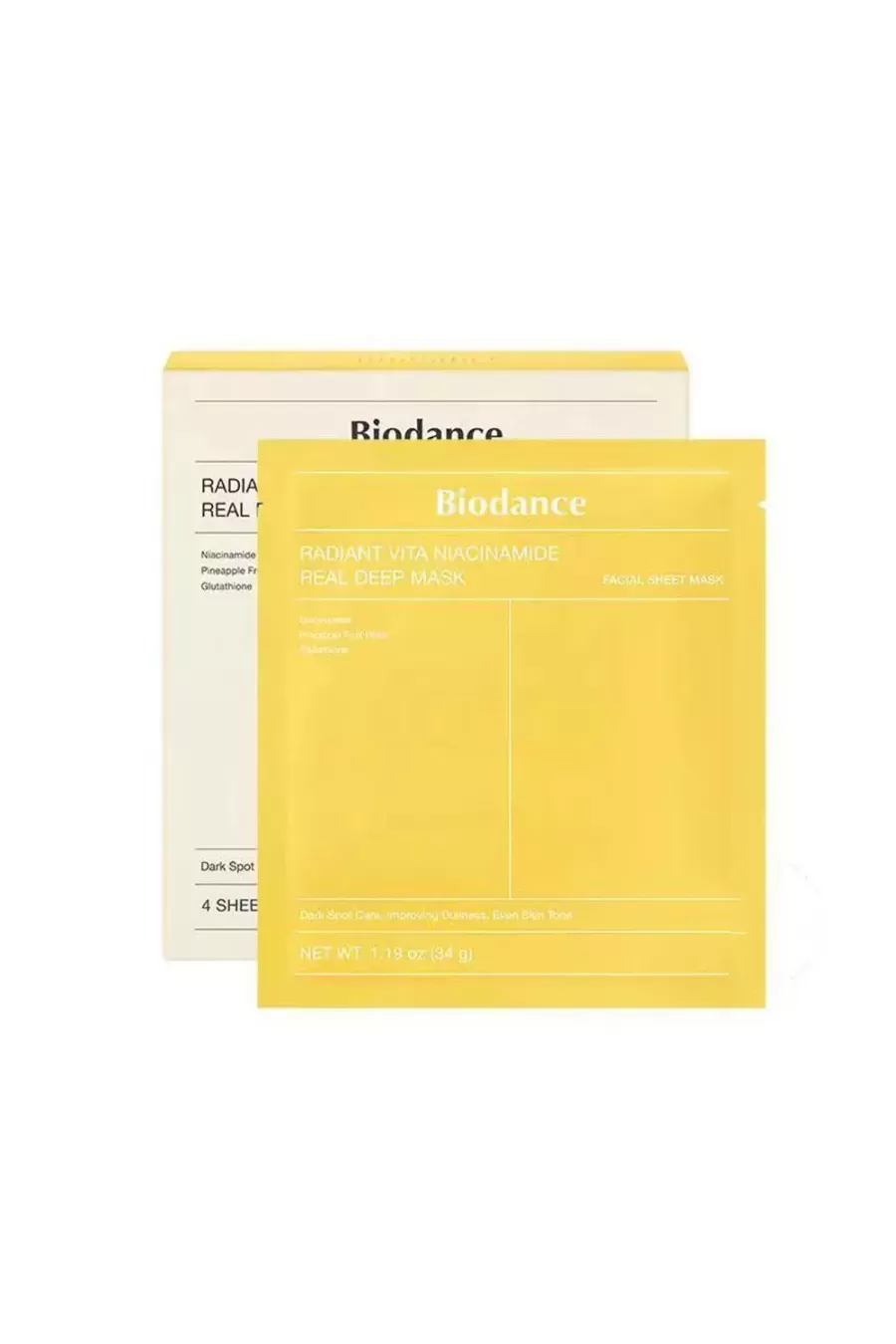 ارزش خرید ماسک تکی نیاسینامید بایودنس BioDance با بستهبندی اصلی محصول ارزش خرید ماسک تکی نیاسینامید بایودنس BioDance با بستهبندی اصلی محصول