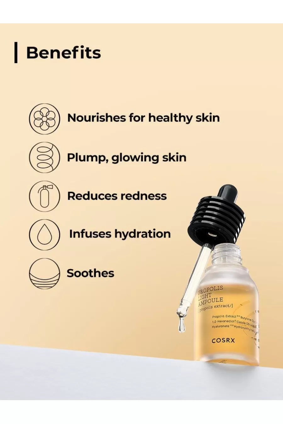 ویژگی آمپول عسل[روشن کننده + جوانساز] کوزارکس COSRX برای تغذیه، آبرسانی و کاهش قرمزی پوست
