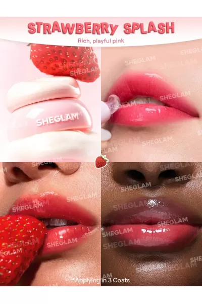  تصویر 1 : Sheglam شیگلم Strawberry Splash بالم لب مربایی رنگ  