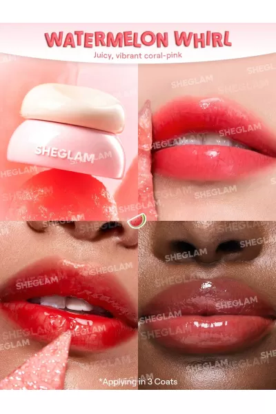  تصویر 1 : Sheglam شیگلم Watermelon Whirl بالم لب مربایی رنگ  