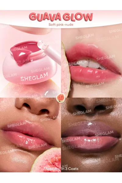  تصویر 1 : Sheglam شیگلم Guava Glow بالم لب مربایی رنگ  