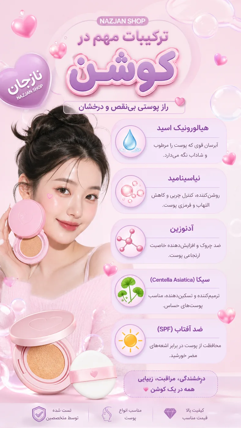 ترکیبات مهم در کوشن