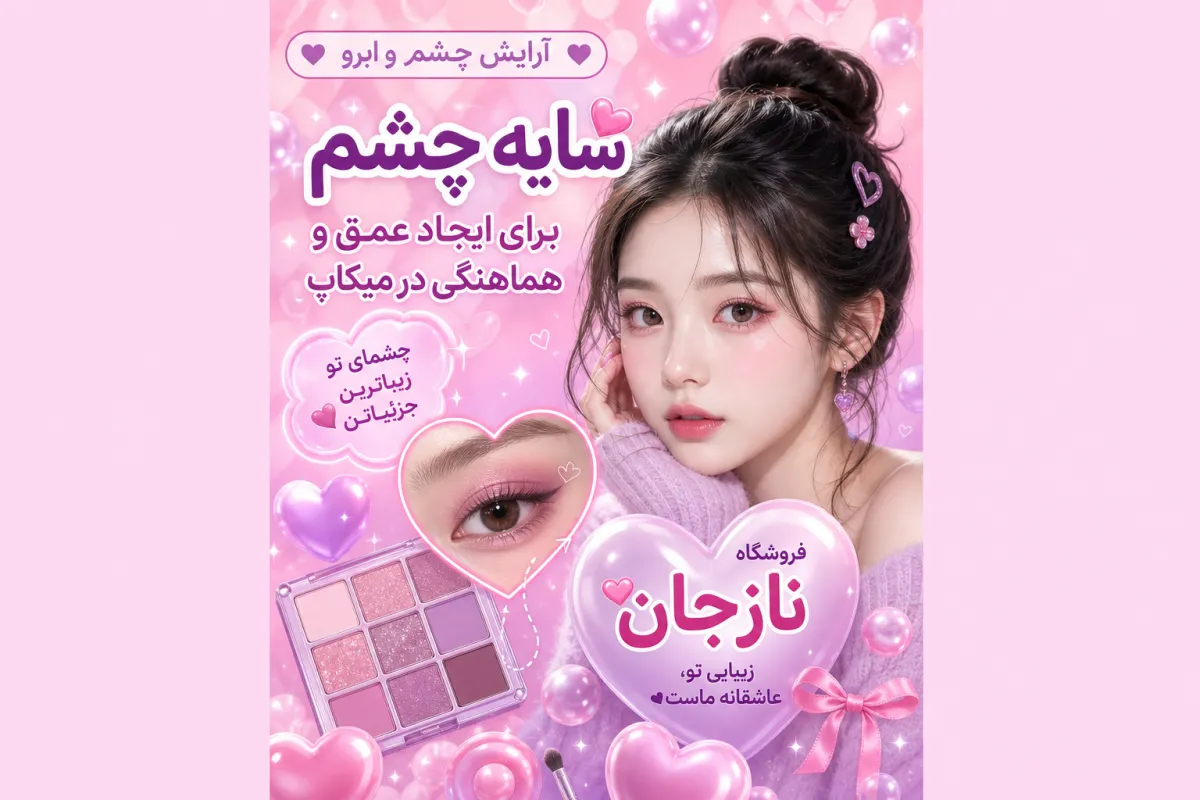 سایه چشم برای ایجاد عمق و هماهنگی در میکاپ
