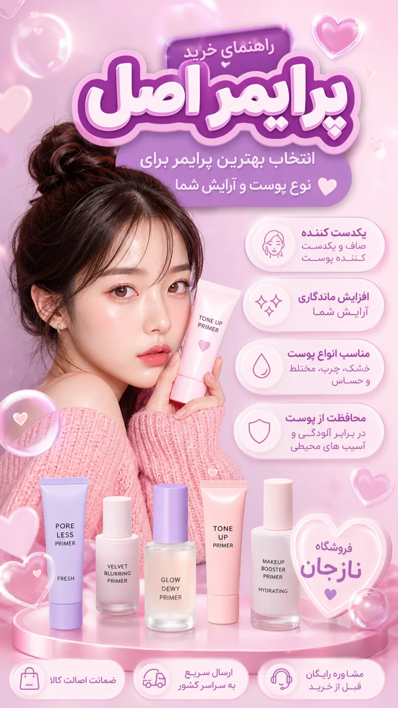 راهنمای خرید پرایمر اصل؛ انتخاب بهترین پرایمر برای نوع پوست و آرایش شما