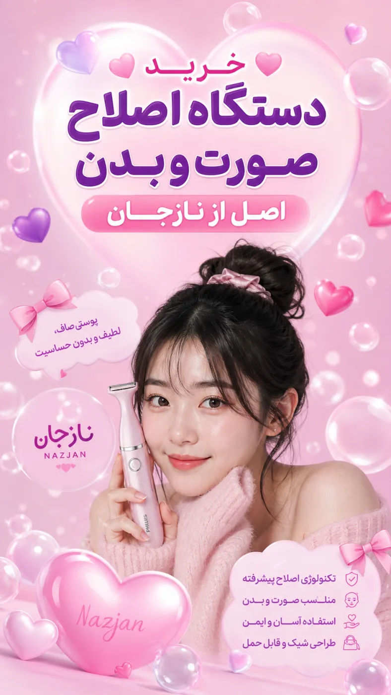 خرید دستگاه اصلاح صورت و بدن اصل از نازجان